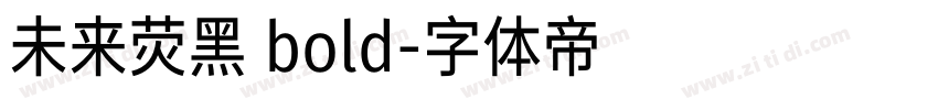 未来荧黑 bold字体转换